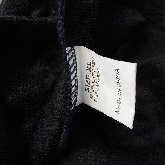 Womens Navy Quilted Textured Navy Blue Hoodie Silver Front Zipper Sz.XL - Picture 7 of 7